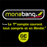 MONABANQ : Compte courant tout compris et en illimité pour 6 euros par mois