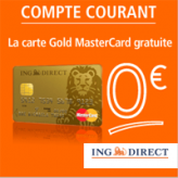 ING DIRECT : La carte bancaire Gold Mastercard gratuite