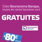 BOURSORAMA BANQUE : Carte bancaire VISA gratuite + prime de 80 euros