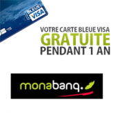 MONABANQ : Des frais ultra réduits et la carte bleue VISA gratuite !