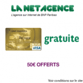 LA NET AGENCE : Un compte courant  et la carte bancaire gratuite + minimum 50 euros offerts