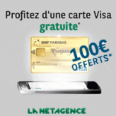 LA NET AGENCE : 100 euros offerts + la carte Visa ou Visa Premier OFFERTE