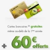 MasterCard classique ou Gold MasterCard gratuite + 60 euros offerts chez Fortuneo !