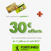 La carte bancaire gratuite personnalisable + 30 euros offerts chez FORTUNEO