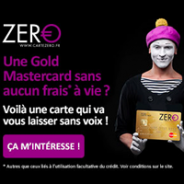 Carte Zero : La carte Gold MasterCard sans frais !
